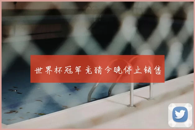 世界杯冠军竞猜今晚停止销售