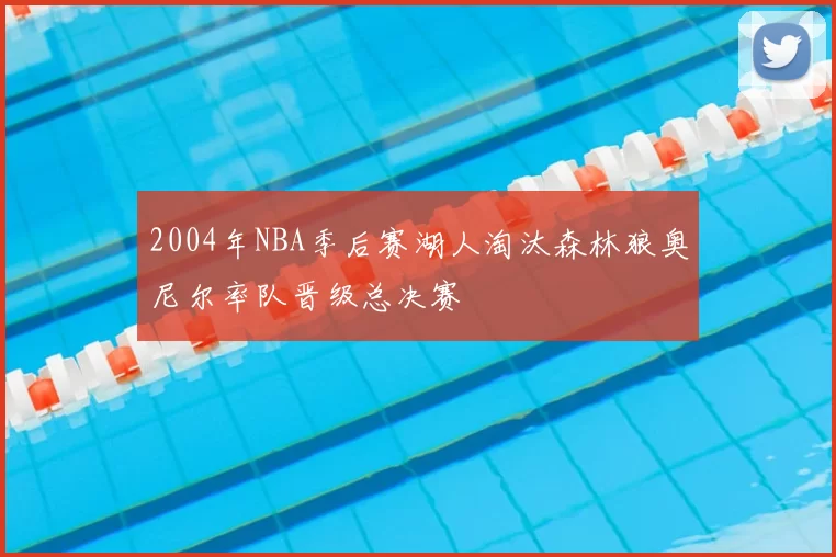 2004年NBA季后赛湖人淘汰森林狼奥尼尔率队晋级总决赛